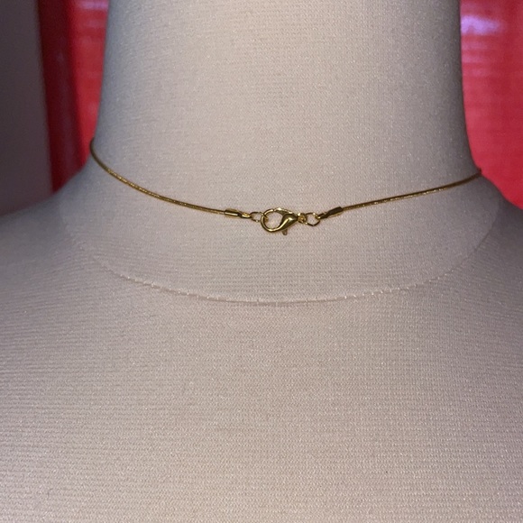 FabulouslyFitted | Aquamarine Rhinestone Shoe Pendant Necklace - Picture 4 of 4